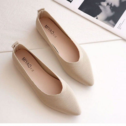 Zapatos Planos Tejidos Cómodos con Punta Afilada y Suela Suave - Image 3