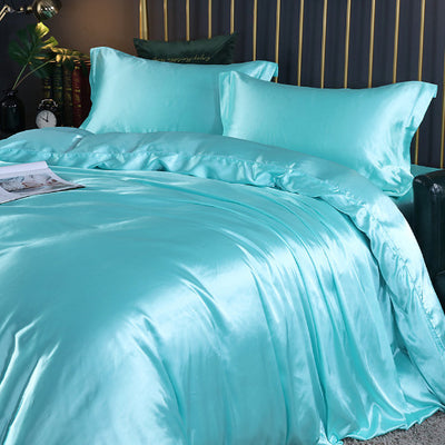 Juego de Cama Seda Pura Reversible 4 Piezas - Sábanas y Edredón Satén Sedoso - Image 9