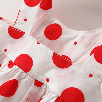 Conjunto Infantil Coreano con Lunares: Top Tirantes y Falda - Image 17