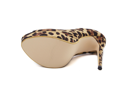 Tacones Altos Estampado Leopardo con Pico de Pez - Image 12