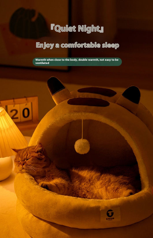 Cama Nido para Gatos Cerrada Cuatro Estaciones - Calidez Todo el Año - Image 24