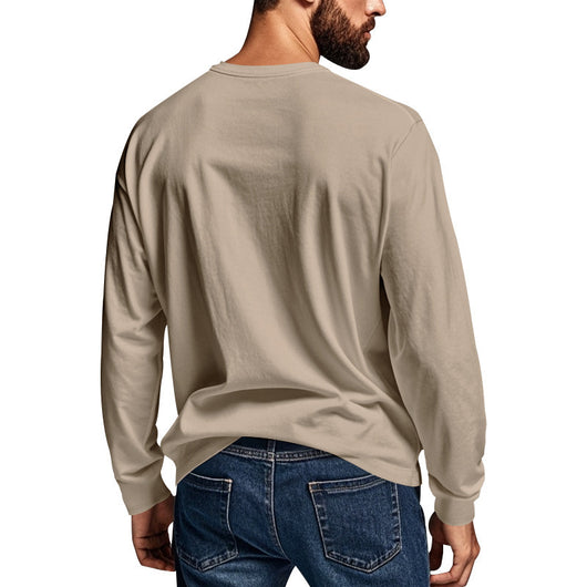 Camiseta Henley de Manga Larga para Hombre - Primavera y Otoño - Image 17