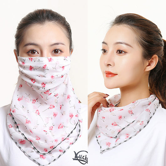 Pañuelo de Seda Protector Solar para Mujer - Máscara Cuello y Cara Verano - Image 43