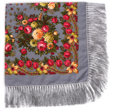 Pañuelo Étnico Estampado con Flecos de Rayón - Image 6