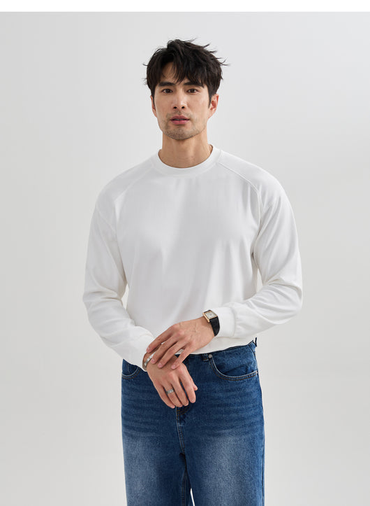Camiseta Raglan Manga Larga Estilo Americano Colores Sólidos - Image 8
