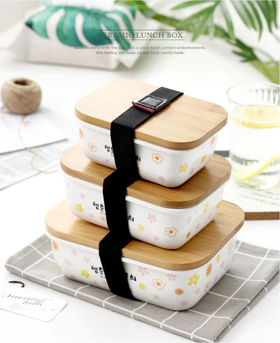 Recipiente de Cerámica Japonesa para Refrigerador - Caja Multiusos con Tapa - Image 16