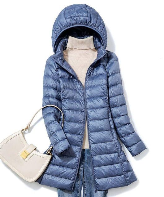Chaqueta Acolchada Mujer Corta con Capucha Desmontable - Image 7