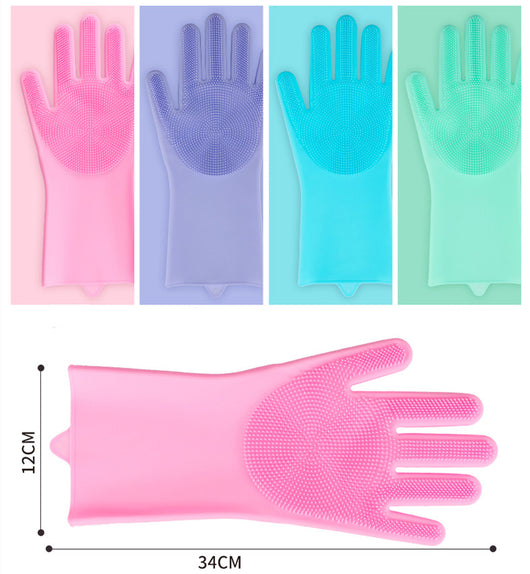 Guantes de Baño para Mascotas con Cepillo Incorporado y Protección Antirasguños - Image 9