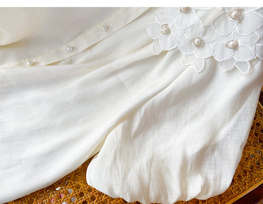Blusa Elegante con Cuello Muñeca y Mangas Globo para Mujer - Image 8