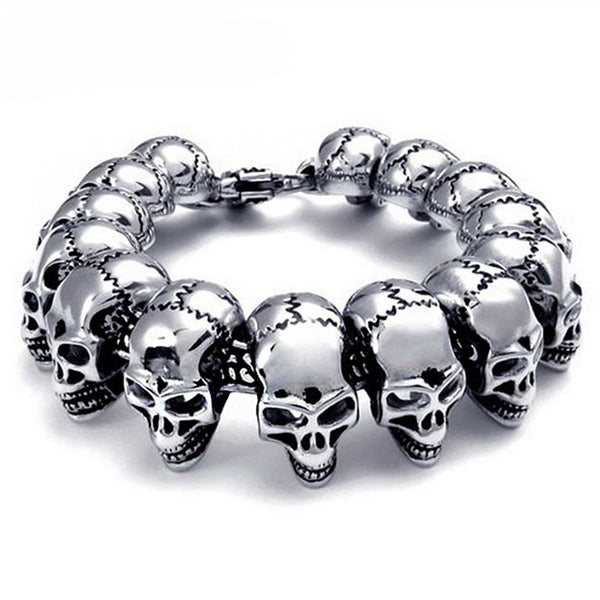Pulsera de Calavera Retro para Hombre - Estilo Personalidad Fuerte - Image 3