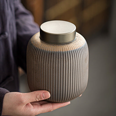 Contenedor de Té de Cerámica Rústica con Sello Hermético Grande - Image 12