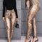 Pantalones Belle de Lentejuelas Elásticos Champagne