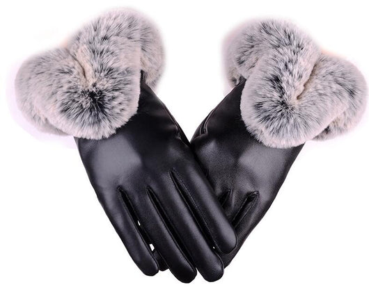 Guantes de Piel de Oveja Cálidos en Colores Lisos para Mujer - Image 6