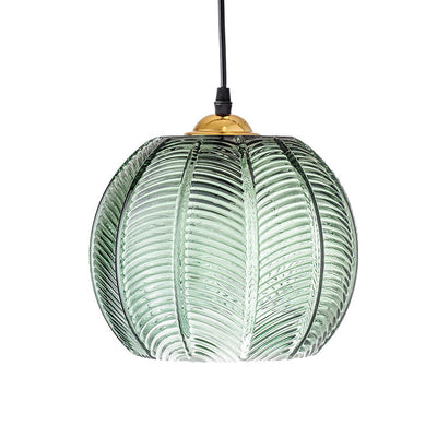 Lámpara de Techo de Cristal con Diseño de Hojas Verdes para Comedor - Image 3