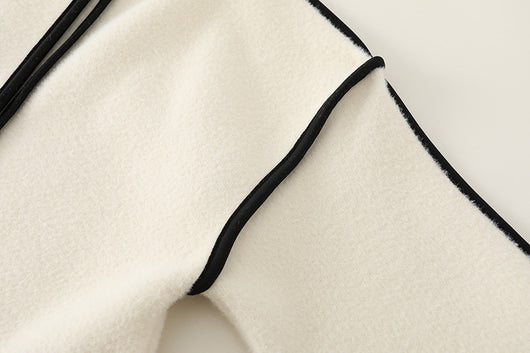 Abrigo Cropped con Cuello Alto y Ribete Contrastante - Image 9