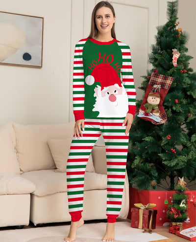 Pijamas Navideños Familiares a Juego - Conjuntos a Rayas Rojas - Image 3