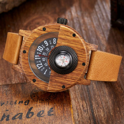 Reloj de Madera con Brújula Multifuncional - Image 6