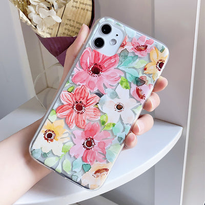 Funda de Silicona Floral Compatible con Apple - Image 10