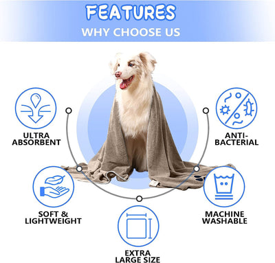 Toalla Absorbente de Microfibra para Mascotas - Secado Rápido - Image 11