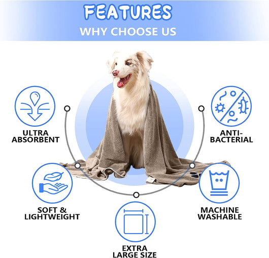 Toalla Absorbente de Microfibra para Mascotas - Secado Rápido - Image 11