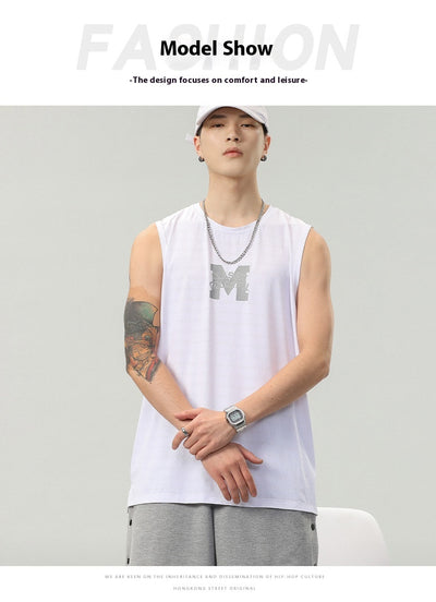 Camiseta Sin Mangas Hombre Estampado Letras - Colección Verano - Image 23