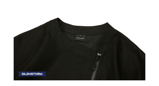 Camisa Casual Hombre Patchwork Punk Funcional Algodón Lino Manga Corta - Image 19