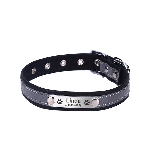 Collar Reflectante de Microfibra para Perros y Gatos Pequeños y Medianos