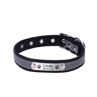 Collar Reflectante de Microfibra para Perros y Gatos Pequeños y Medianos