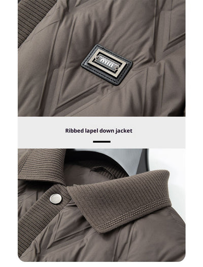 Abrigo Plumón Ligero con Cuello de Punto para Hombre - Image 11