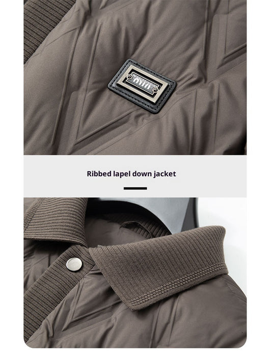 Abrigo Plumón Ligero con Cuello de Punto para Hombre - Image 11