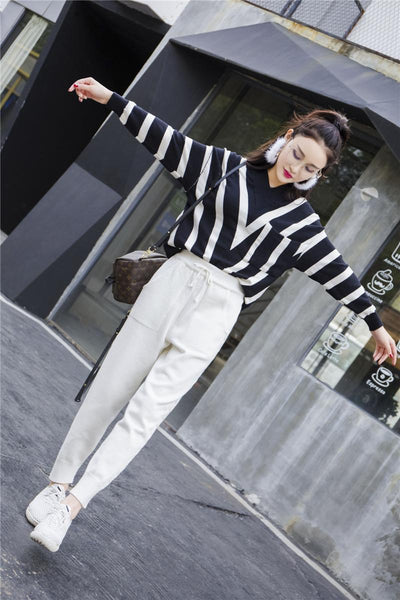 Pantalones Harem Tejidos Cómodos con Encaje de Lino y Grosor Premium - Image 11