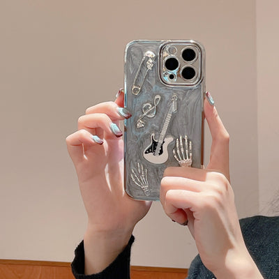 Funda Protectora para Celular Gris Cemento con Acabado Electrochapado - Image 13