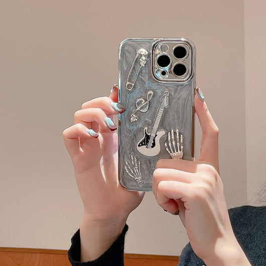 Funda Protectora para Celular Gris Cemento con Acabado Electrochapado - Image 13