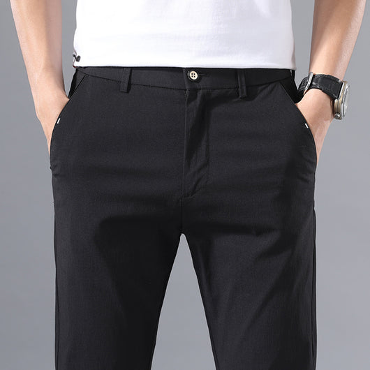 Pantalones Casuales de Hombre en Tela Ice Silk para Verano - Image 9