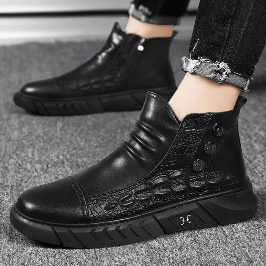 Botas Martin Altas Casuales Estilo Británico para Hombre - Image 3
