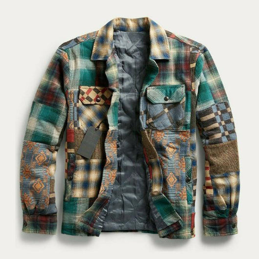 Chaqueta de Cuadros en Algodón Grueso para Hombre - Image 2