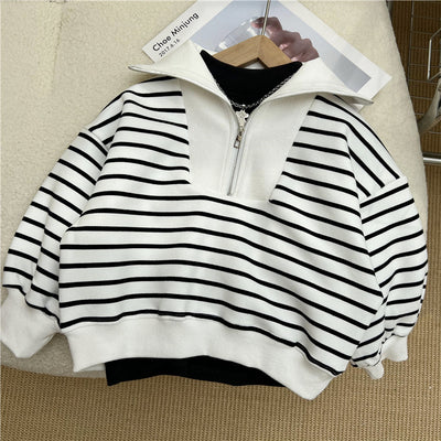 Suéter Polo con Panel de Cuello Suelto y Manga Larga - Image 6