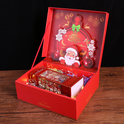 Caja de Regalo 3D Linterna Corazón Niña con Rafia y Diseño Estrellado - Image 6