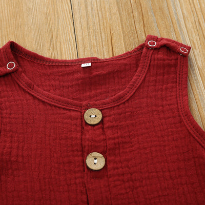 Enterizo de Algodón y Lino para Bebé - Romper Multicolor con Botones para Verano - Image 15