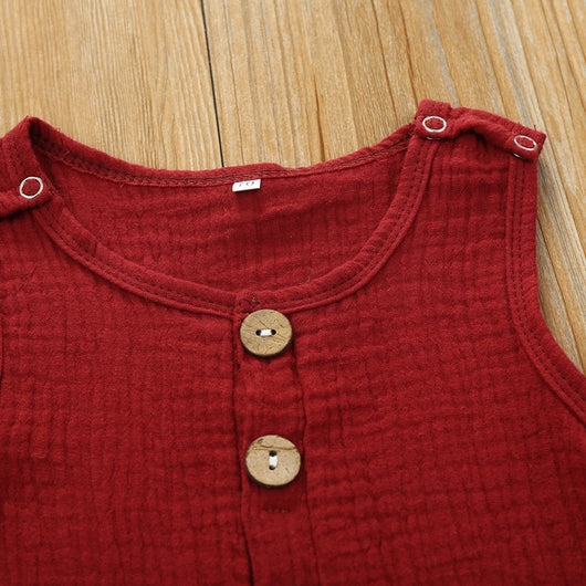 Enterizo de Algodón y Lino para Bebé - Romper Multicolor con Botones para Verano - Image 15