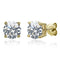 Stud Earrings 925 Sterling Plateado 18 Dorado Moissanite Stud Earrings Dorado 0.5carat