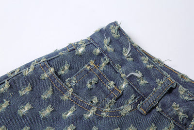 Jeans Talle Alto Pierna Ancha con Rotos - Diseño Versátil y Moderno - Image 11
