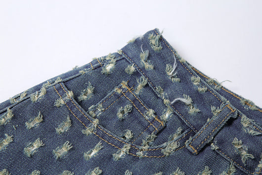 Jeans Talle Alto Pierna Ancha con Rotos - Diseño Versátil y Moderno - Image 11