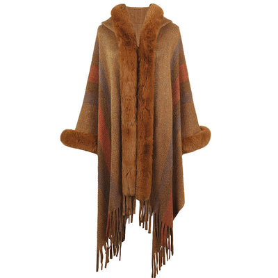 Capa con Capucha Rayada para Otoño e Invierno - Image 4