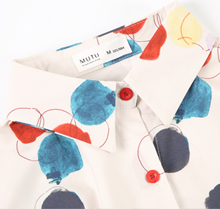 Blusa Retro Estampada Hong Kong Suelta en Chifón para Mujer - Image 11