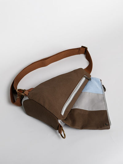 Bolsa de Pecho Crossbody Canvas con Diseño Bicolor - Image 8