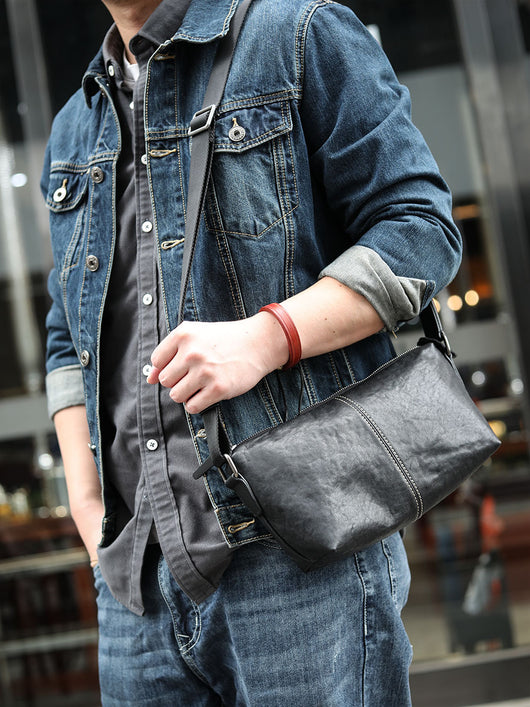 Bolsa Mensajero de Cuero para Hombre - Estilo Casual y Ligero - Image 3