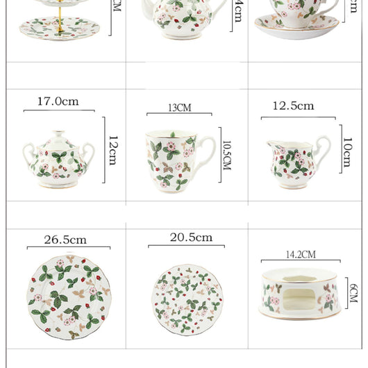Juego de Té de la Tarde Estilo Europeo Lujo Exquisito - Image 12