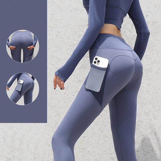 Pantalones Deportivos Cintura Alta con Efecto Realce en Cadera Melocotón - Image 12