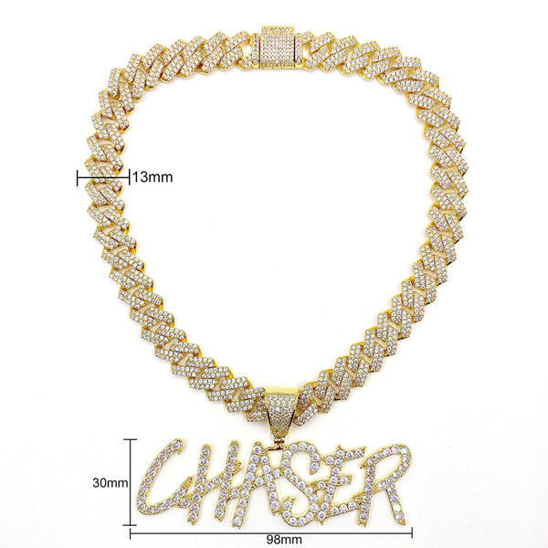 Collar Personalizado Hip-Hop con Letras Estilo Europeo Americano - Image 3